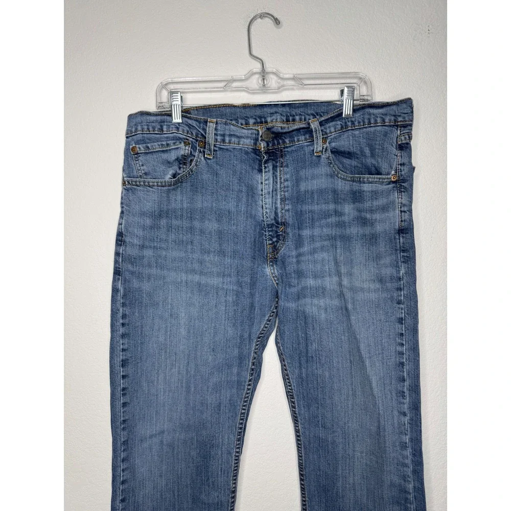 Levis‎ 502 Regular Taper Mens Blue Denim Jeans W36 L32 Medium Wash Stretch